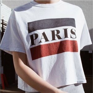 Brandy Melville ‘Paris’ cropped graphic tee